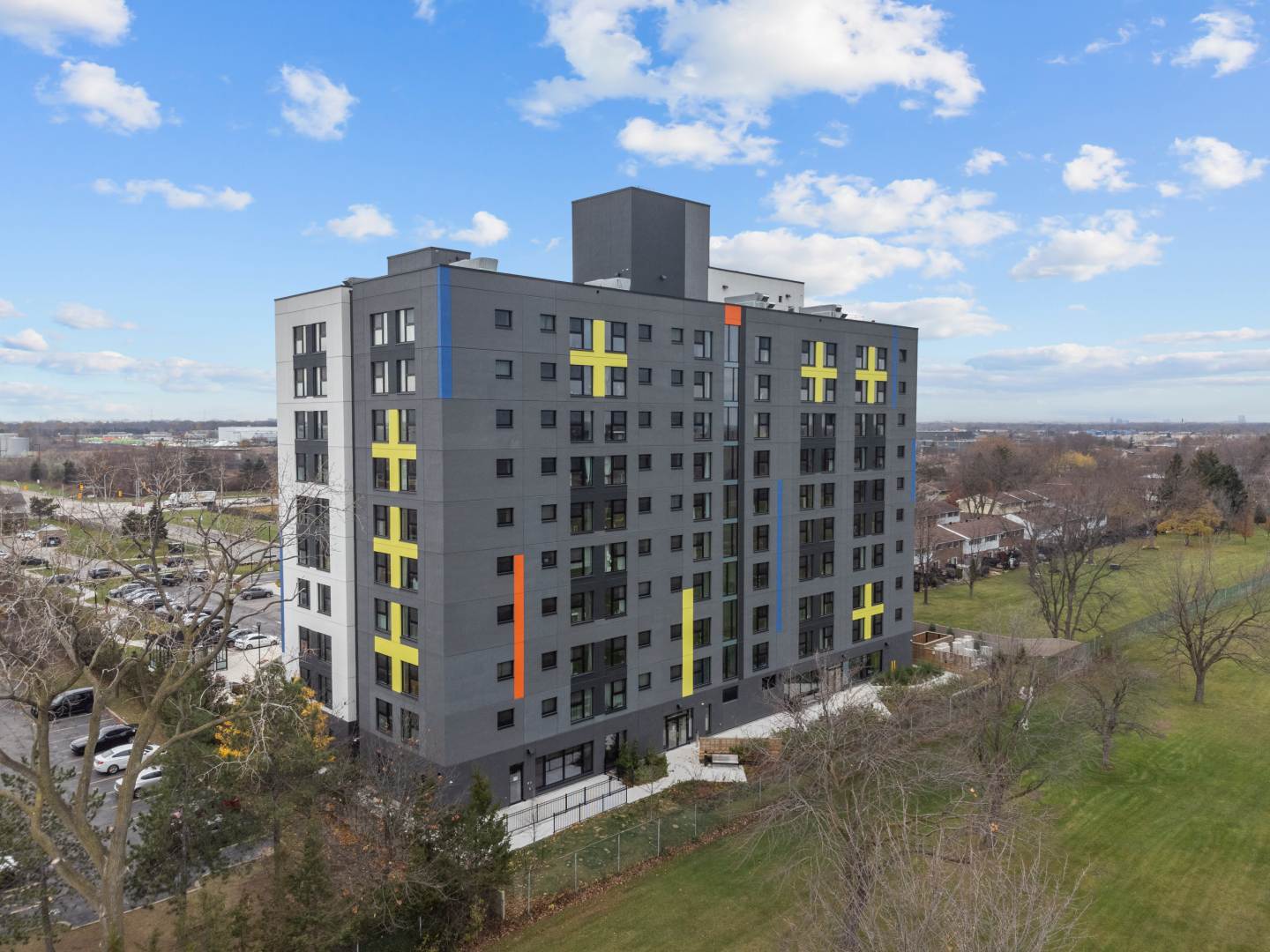 Meadowbrook — Ontario's largest Passive House residence, aerial view